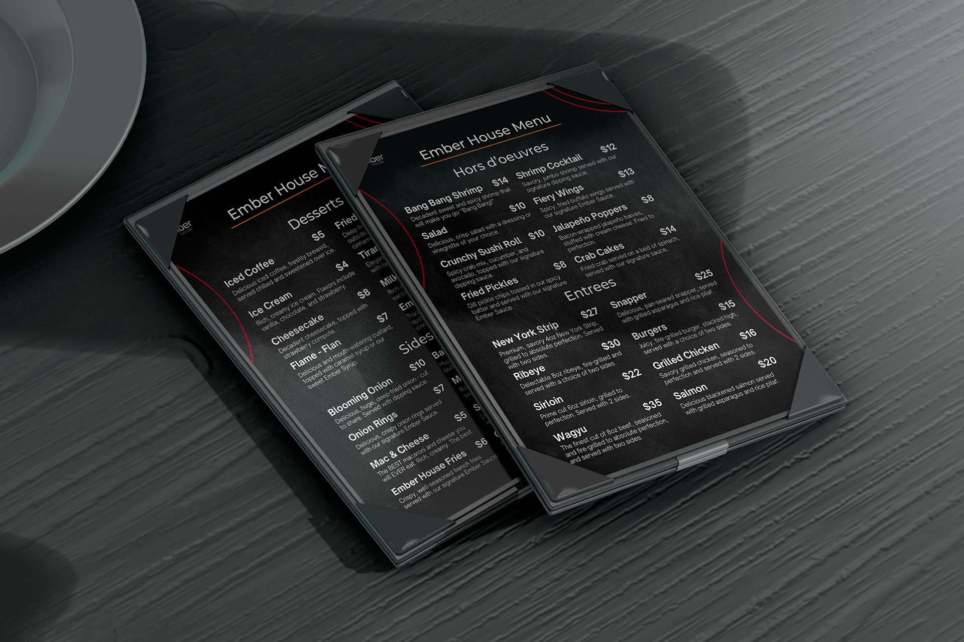 Ember House Menu